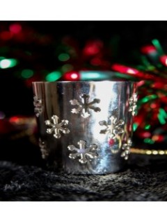 Aluminium Tealight Holder Snowflake Design